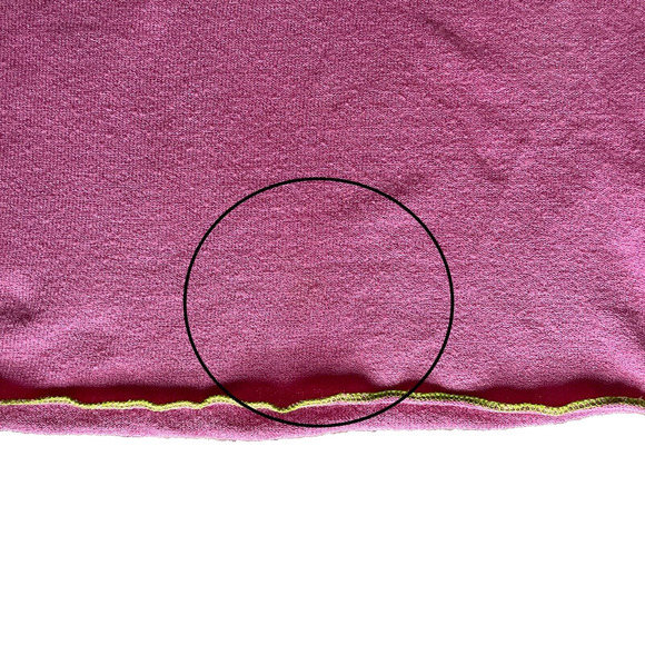 RELAIS Knitware Pink Top S VTG 90s Y2K Lettuce Trim Mean Girls Coquette Fitted - Picture 9 of 9